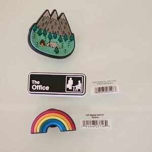 The Office Croc Charms Set Rainbow Mountain Camping Jibbitz Shoe Accessories NWT
